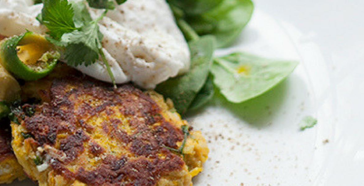 PUMPKIN & FETA FRITTERS