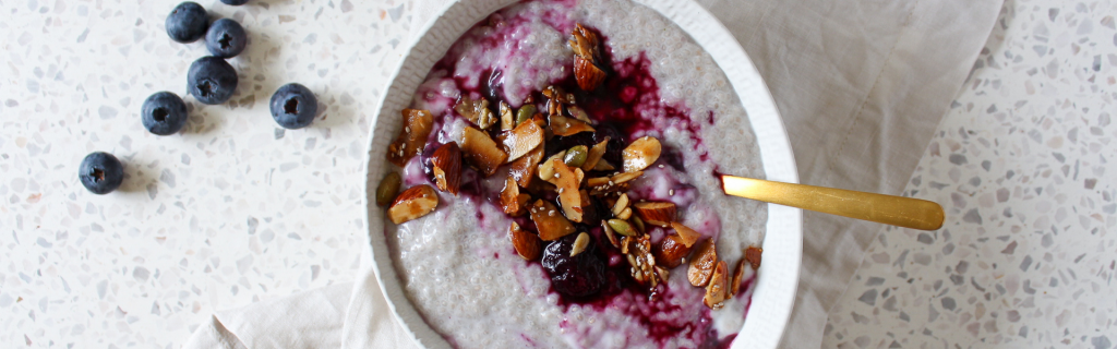 New Recipe: Blueberry Compote & Coconut Chia Pudding