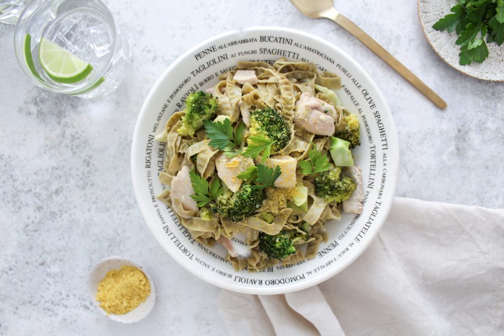 New Recipe: Green Chicken Edamame Pasta