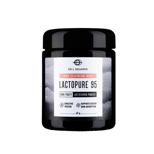 Cell Squared LactoPure 95 lactoferrin powder jar